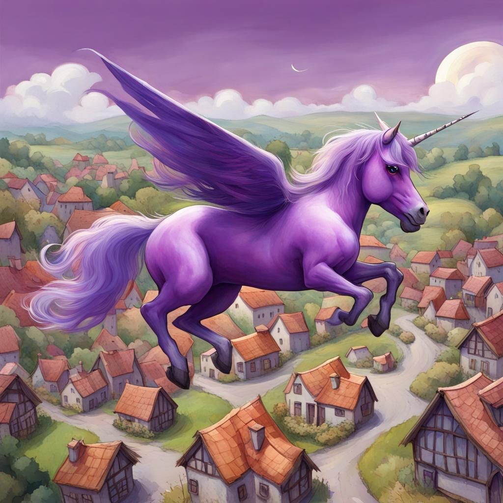 Flying Purple Unicorn