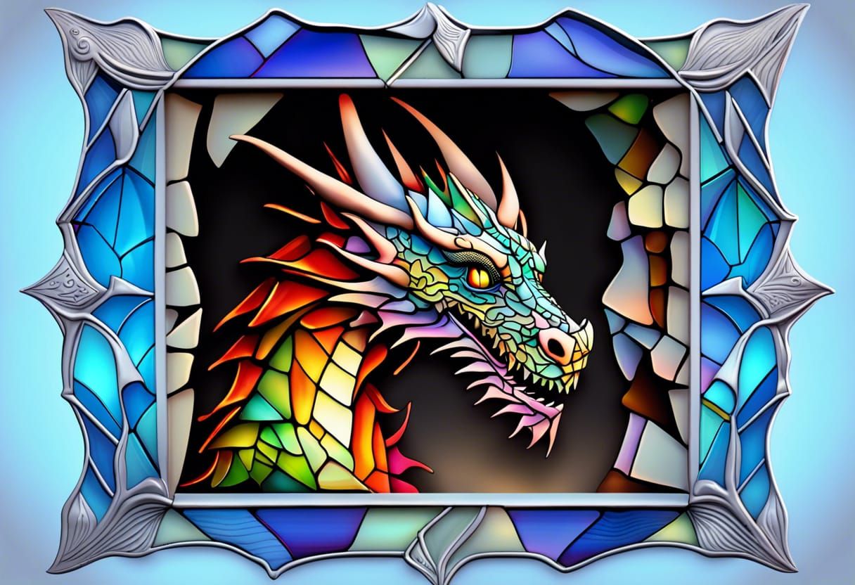 Enchanted Stained Glass Dragon Reveals Vibrant Fantasy World