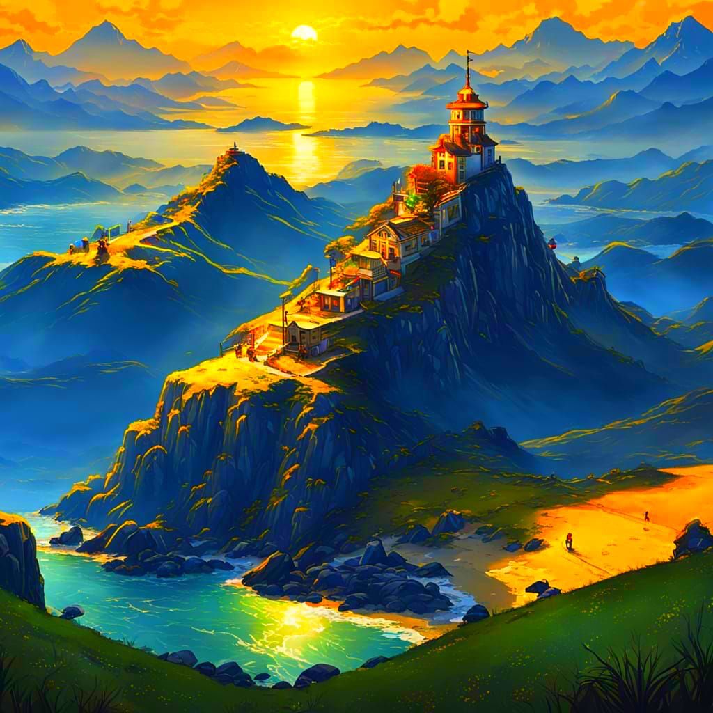 A Radiant Sunset Unfolds Across Endless Dunes