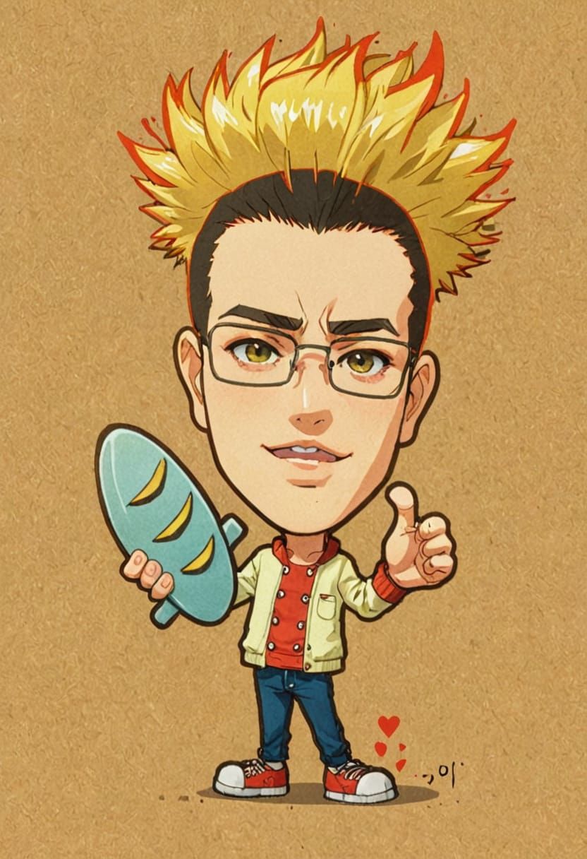 Anime Key Visual: Young Man with Spiky Hair