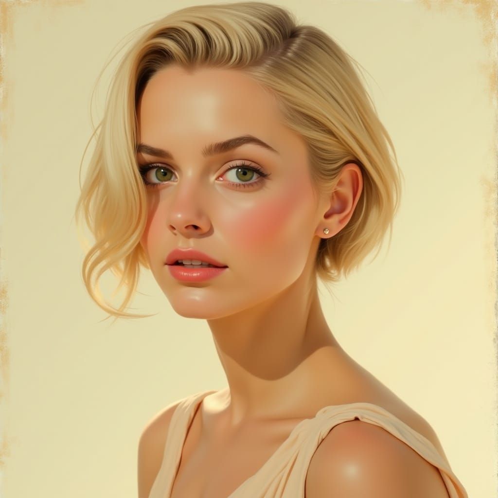 Elegant Woman in Soft Golden Light