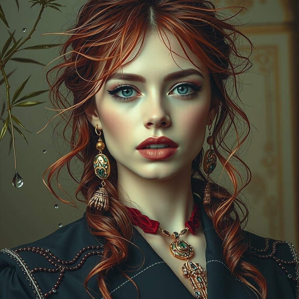 Glamorous Green Garden Scene After Rain