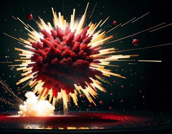 Exploding Cherry: A Photorealistic Still Life in 8K
