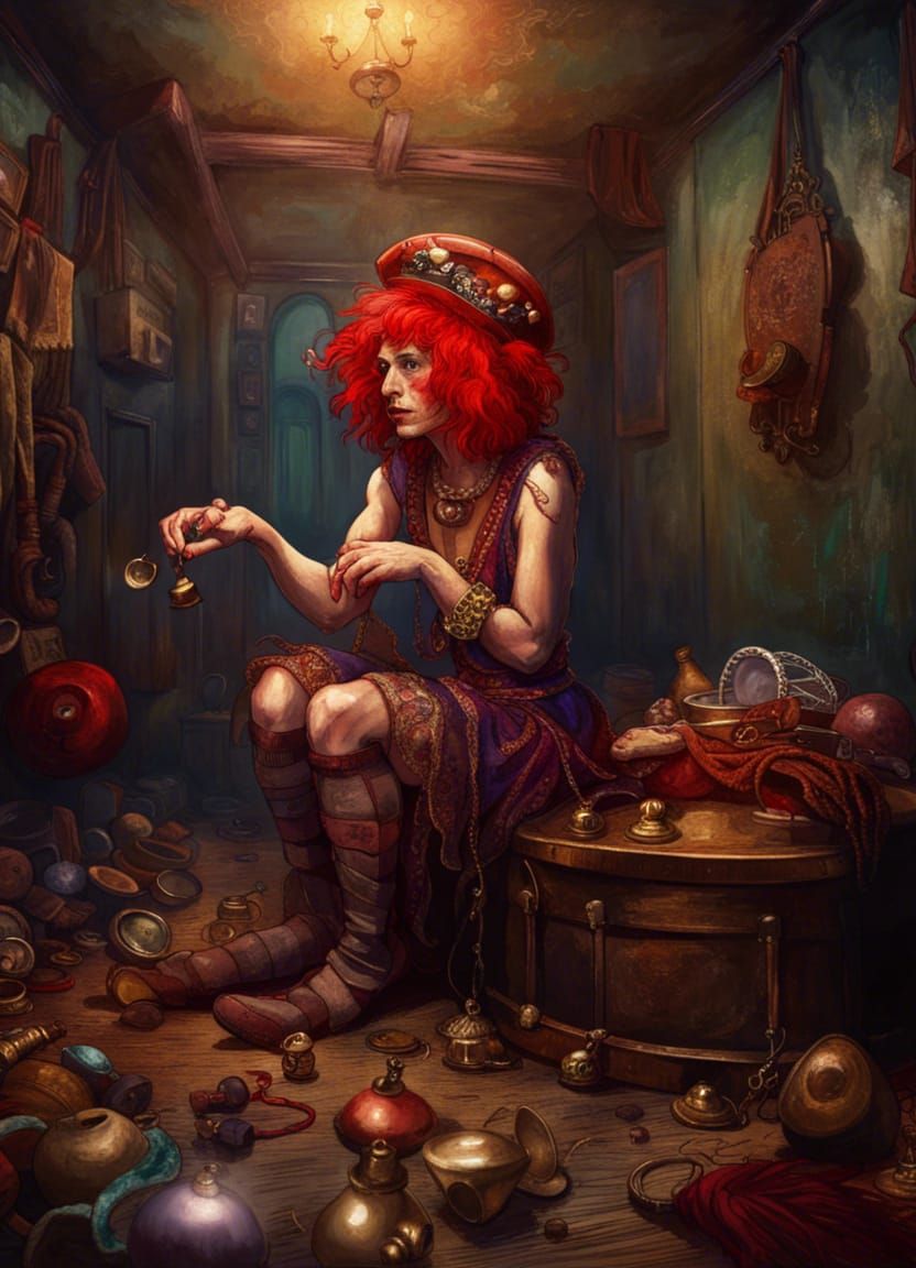 Surreal Dressing Room Still Life in Art Deco Style