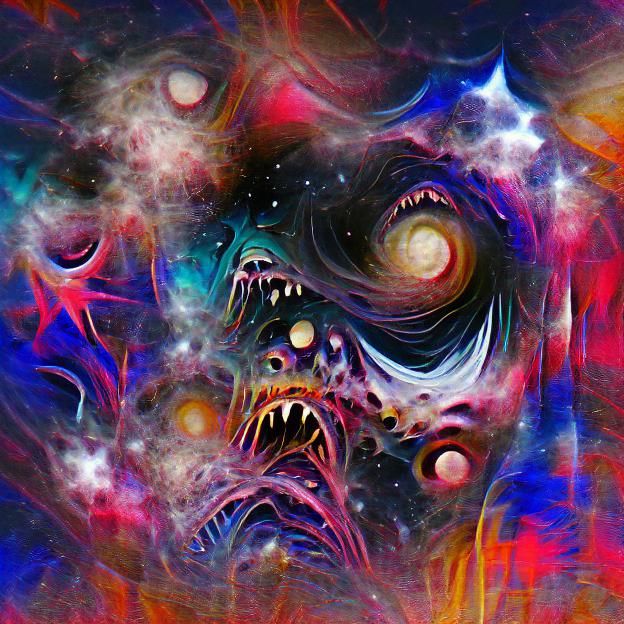 Abstract Cosmic Horror Scene