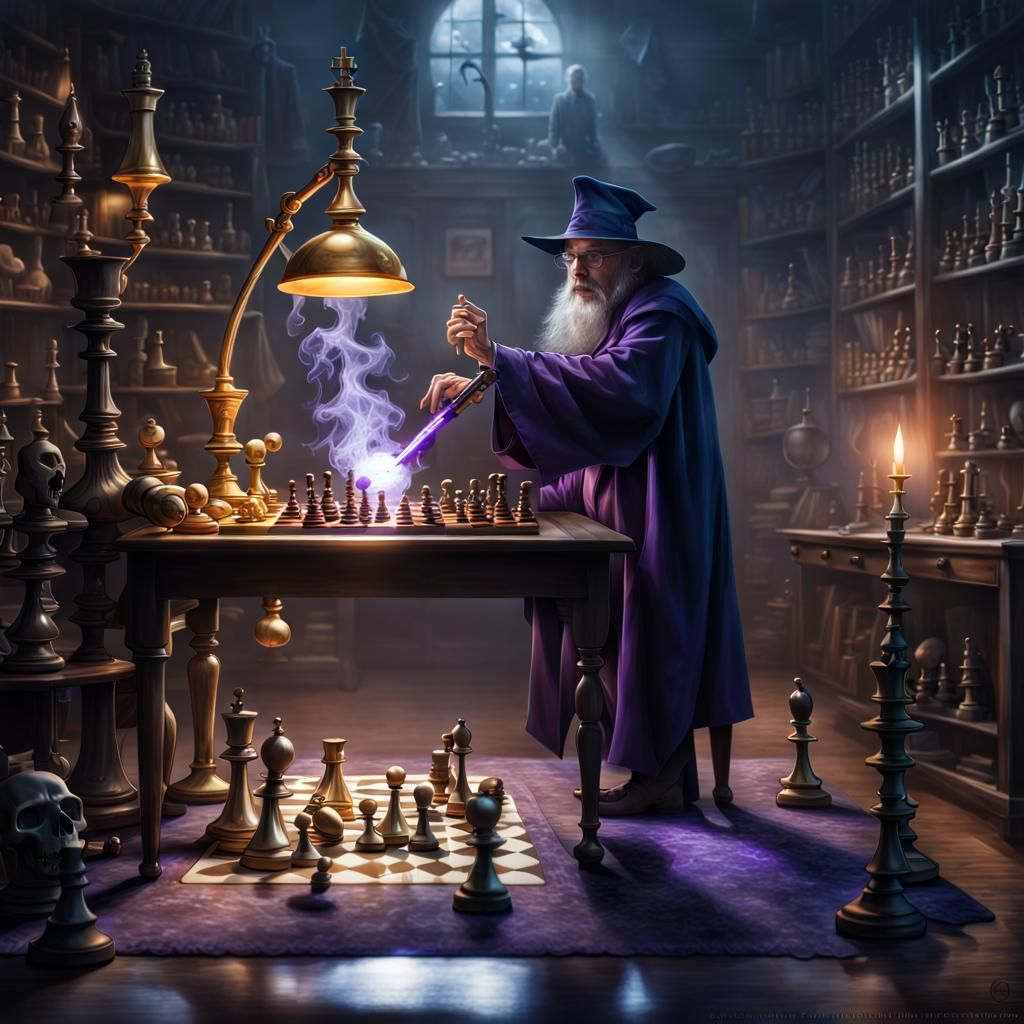 Harry Dresden Plays Chess in Spooky Laboratory