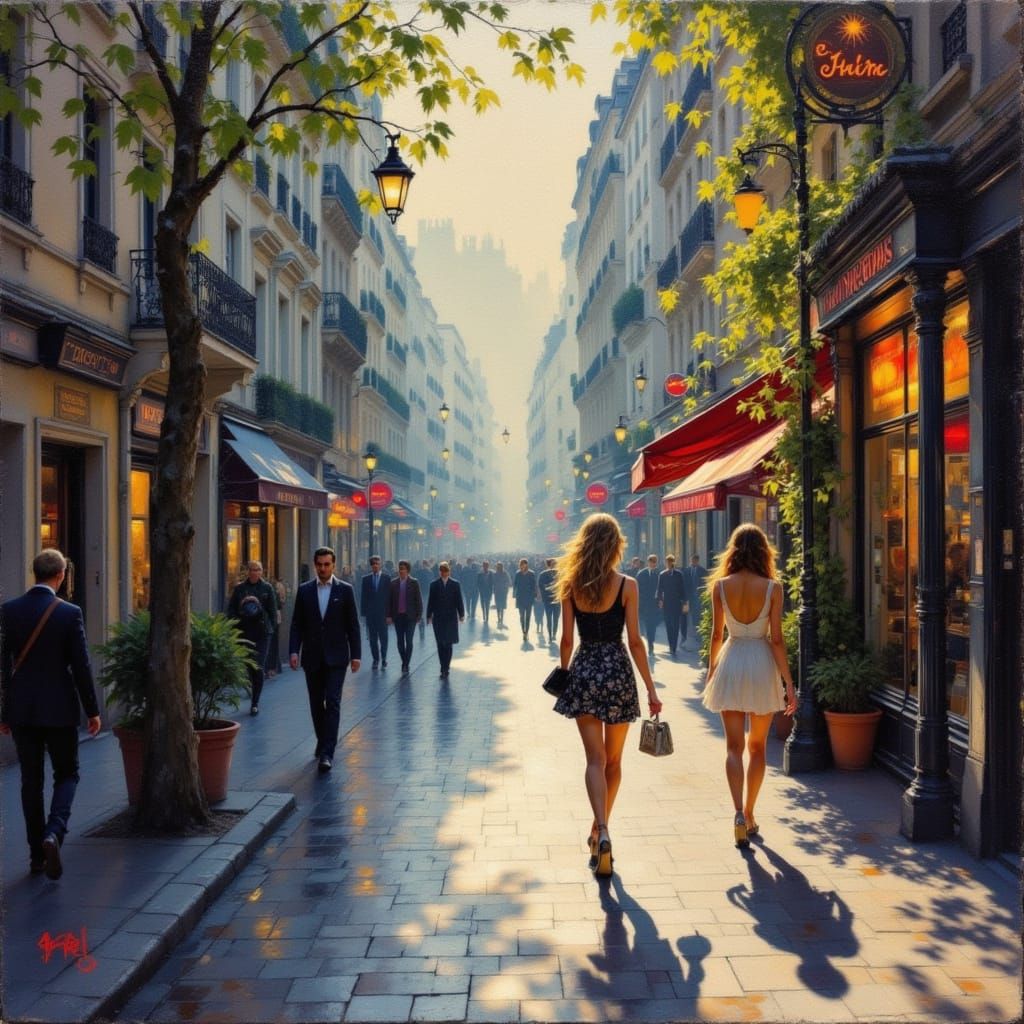 Quiet Streets at Sunrise with Echoing Footsteps