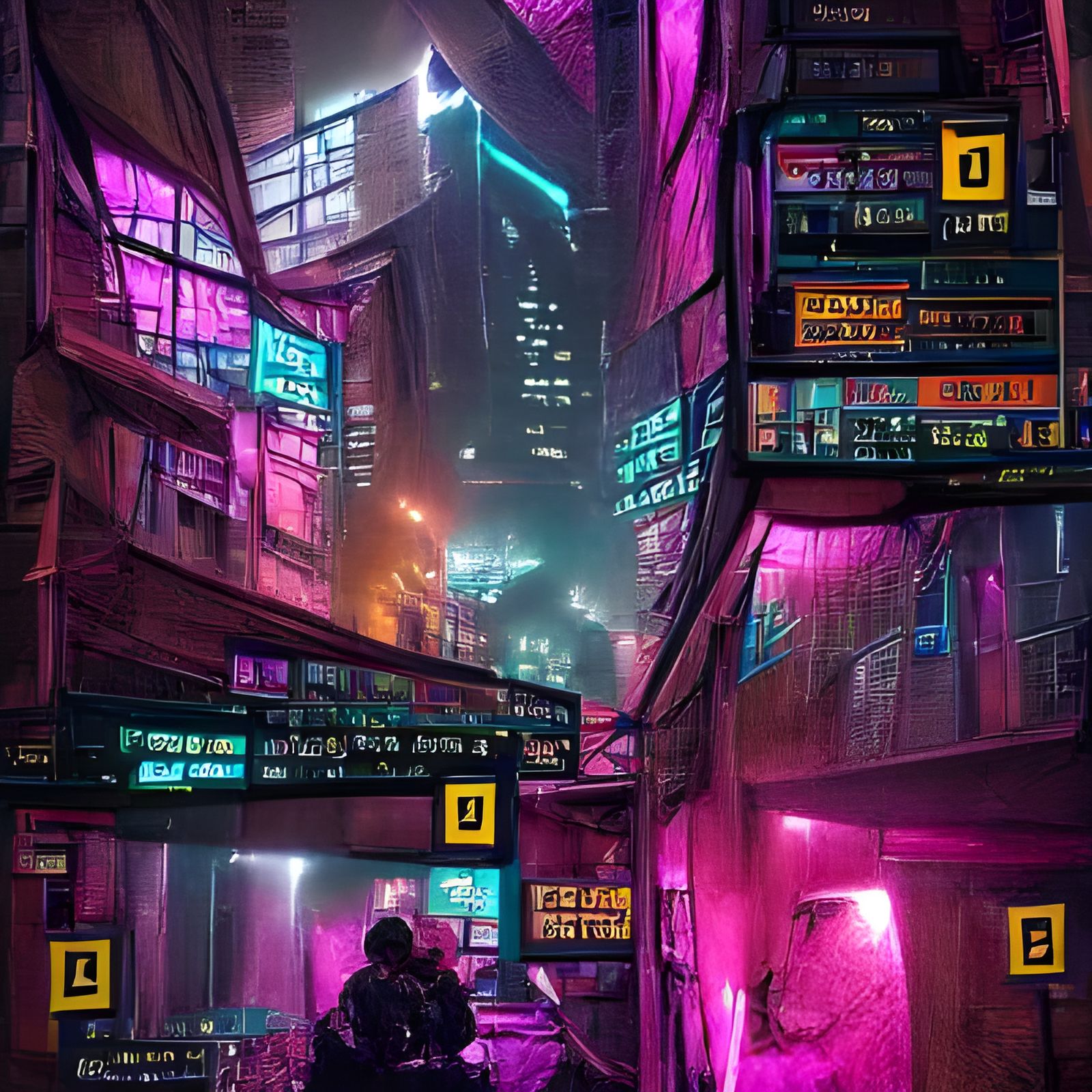 Cyberpunk Cityscape at Night