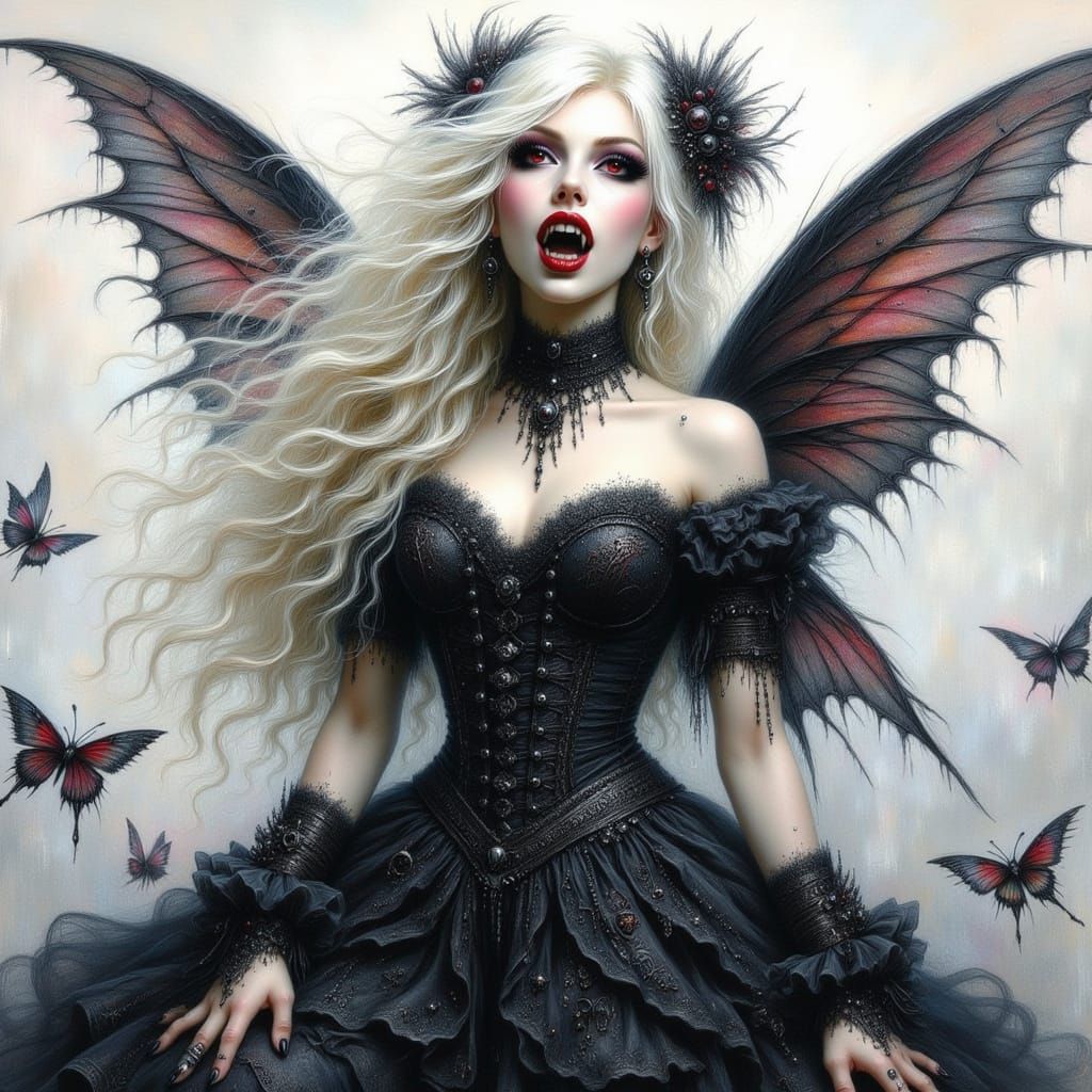 Vampire Fairy in Fairy Punk Style