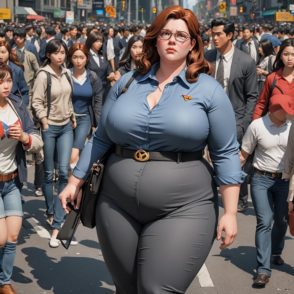Overweight Lois Lane in 3D Anime Art