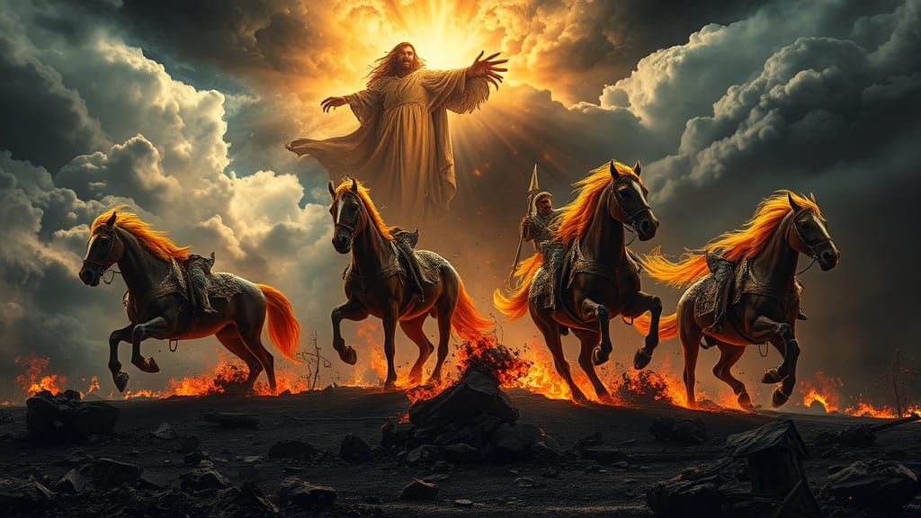 Four Horsemen of the Apocalypse in Digital Matte Painting