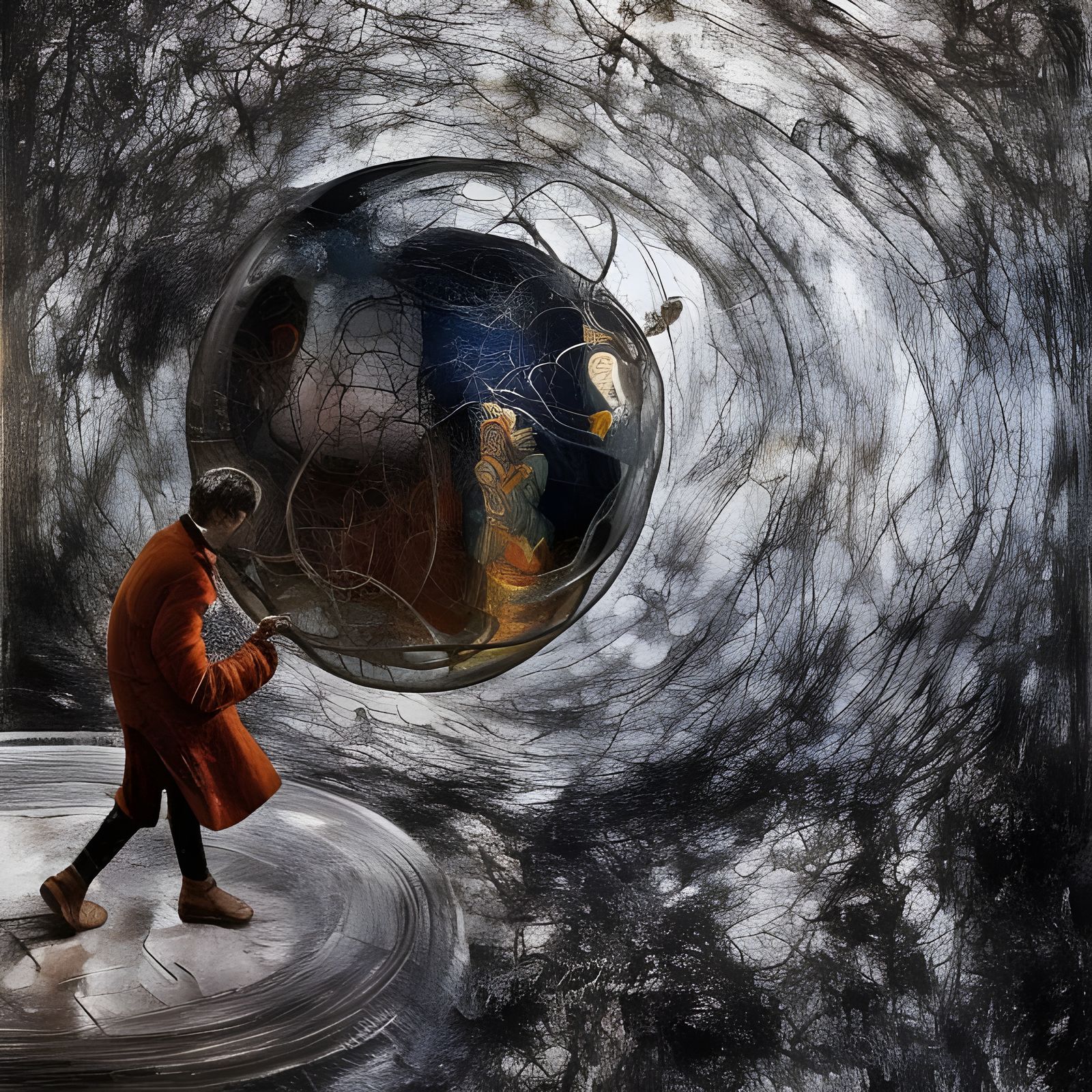 Pulsating Earth Cycles: Hyperreal Celestial Painting