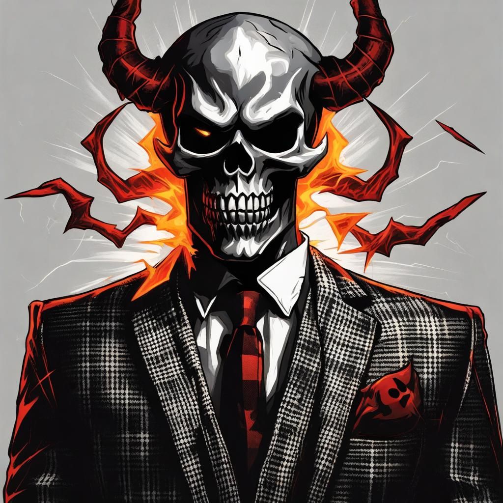 Checkered Demon Prince of Hell with Lightning