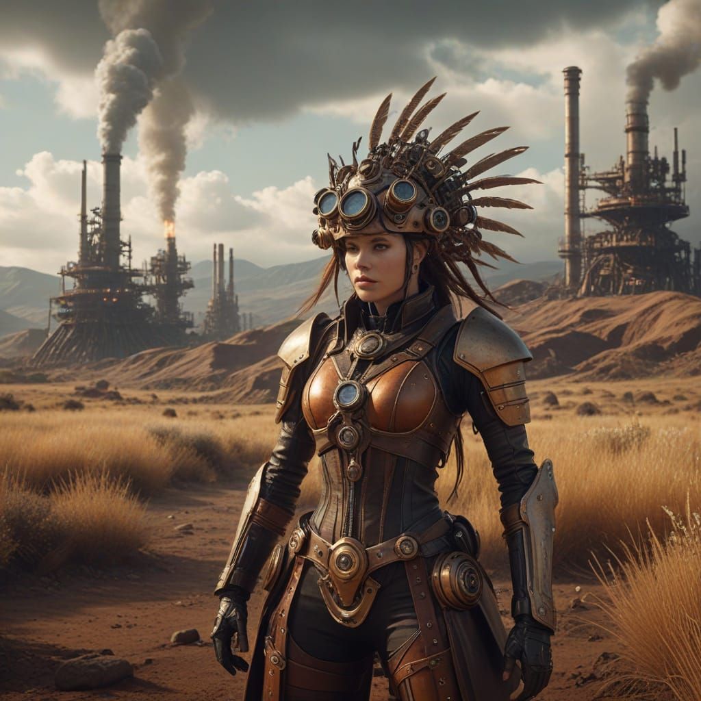 Steampunk Rain Dancer Ritual with Biomechanical Art