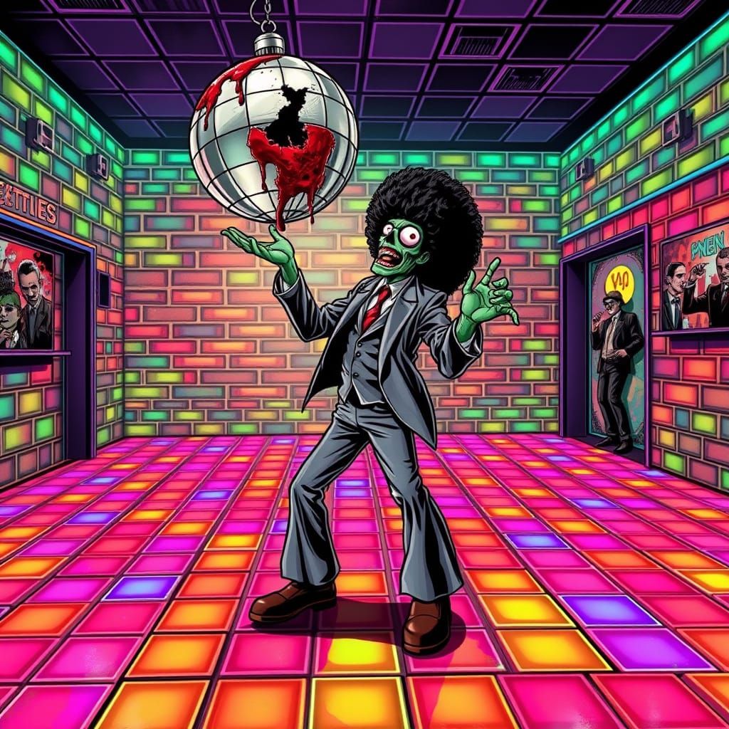 Retro Disco Zombie Dance Party