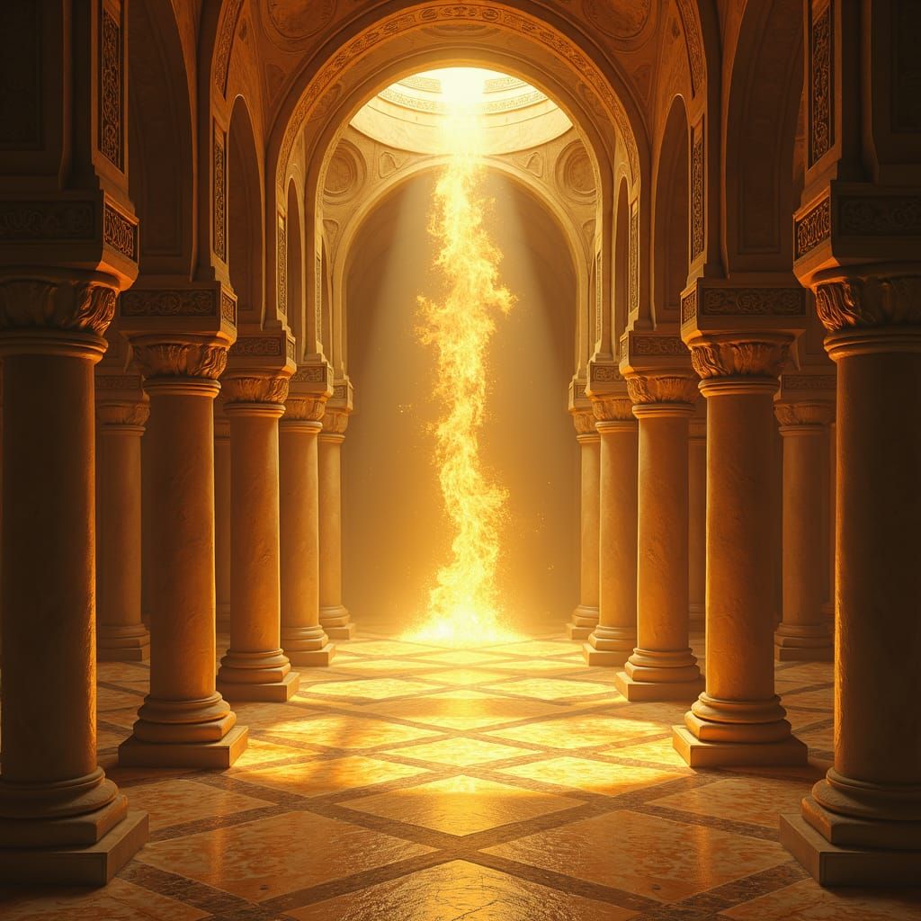 (The Halls of Amenti) rejuvenation chamber, ethereal, majest...