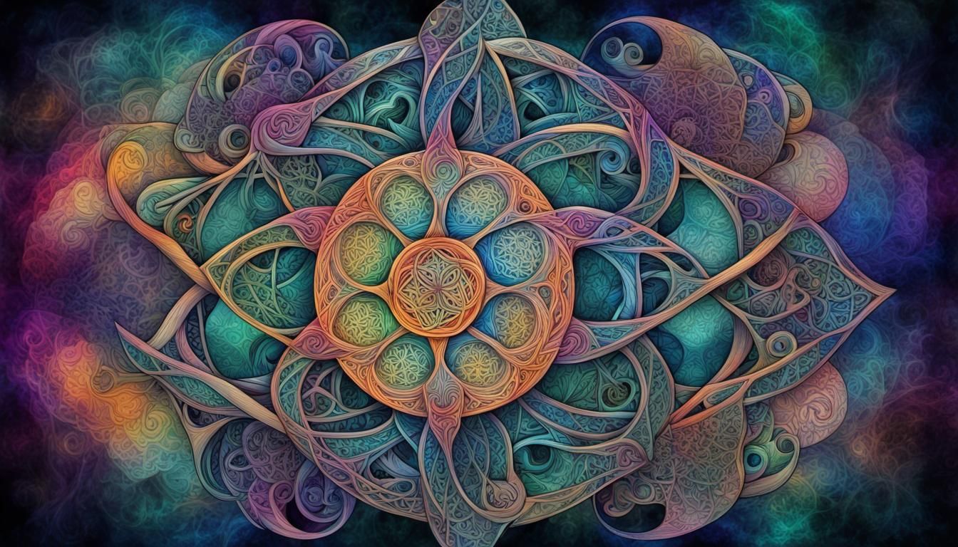 Celtic Sacred Geometry in Watercolour and Ink