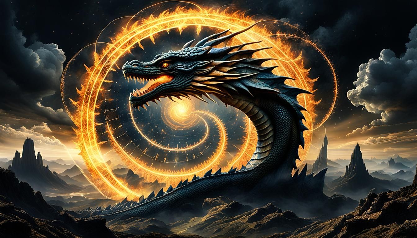 Angels and Dragons in Spiraling Time, Double Exposure