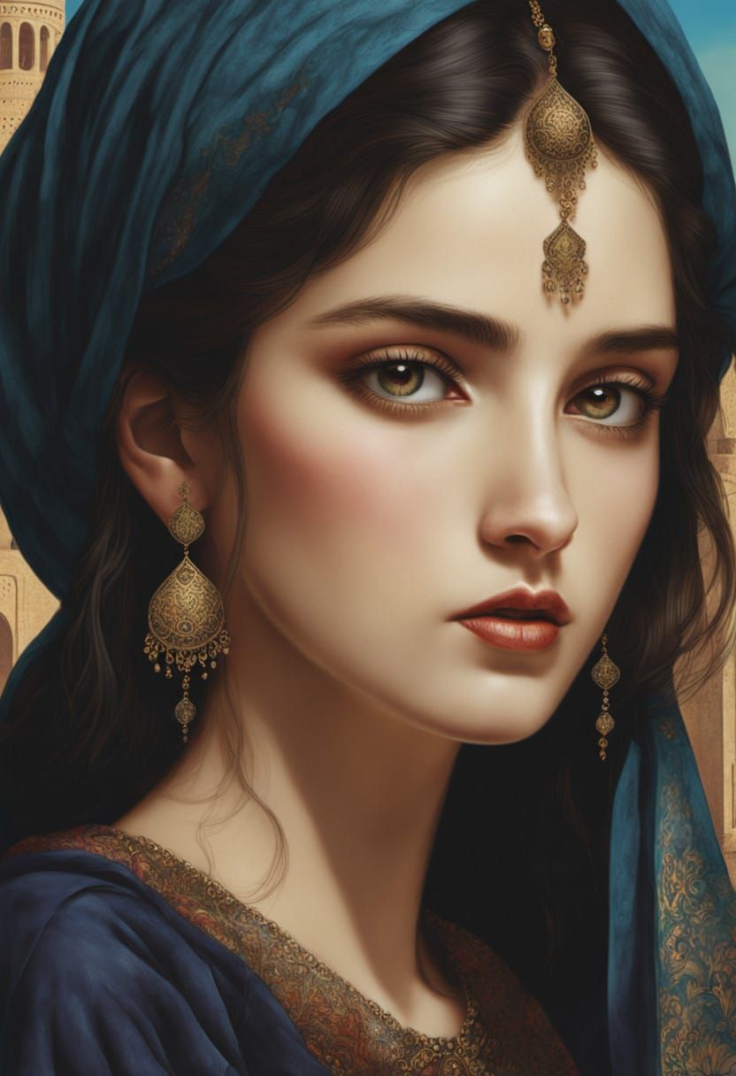 Vibrant Iranian Cityscapes in Grand Architectural Style