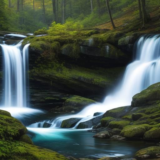 Hyperrealistic Waterfalls of Sapphire Valley, North Carolina