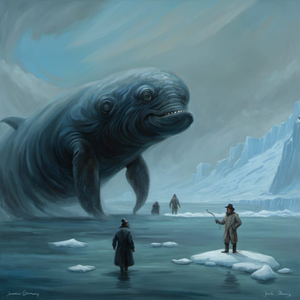 Arctic Explorer Encounters Titanic Whale-Man Cryptid