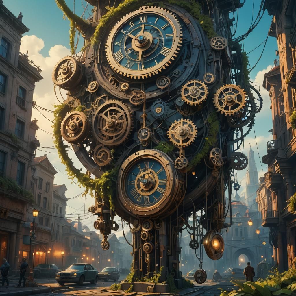 Mystical Metropolis: Roman Clockwork in Fantasy Art