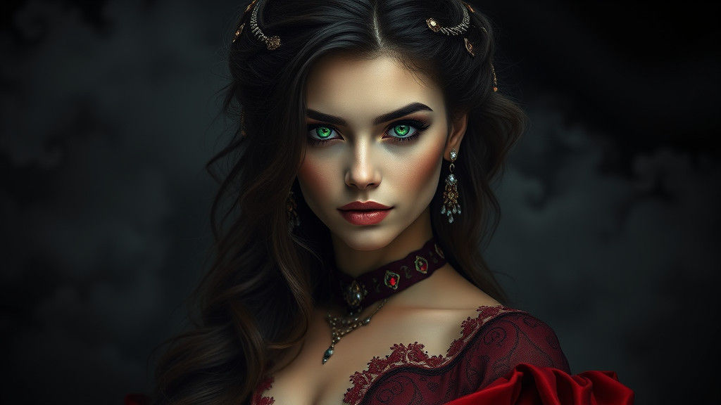 Mysterious Scorpio Woman Emerging from Shadows