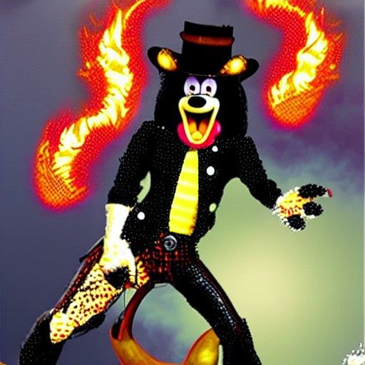 Glamrock Freddy Breathing Fire, a FNAF Scene