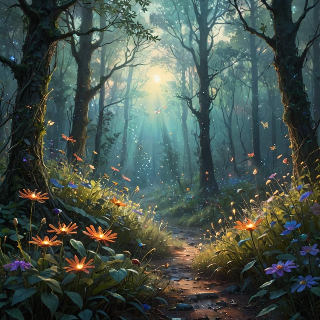 Enchanted Forest: A Digital Matte Painting