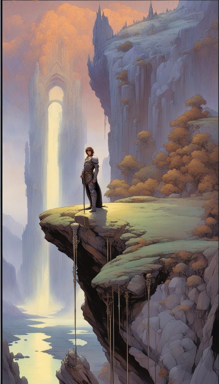 16k resolution, art by Yoshitaka Amano, Alphonse Mucha, Syd Mead, Brom, Vetarmora, Boris Vallejo, and Jakub Rebelka. Ami...