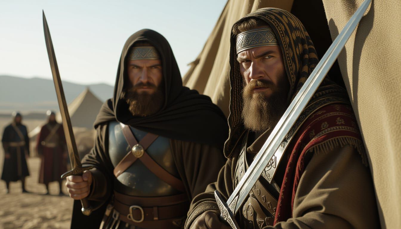 Brothers Simeon and Levi with Swords, Angry Outside Tent