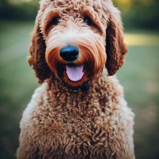 Golden Doodle Portrait in Natural Light