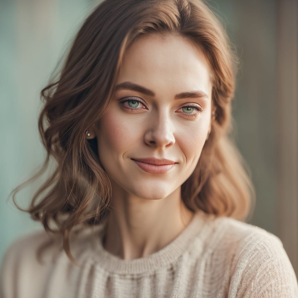 Elegant Woman Portrait with Soft Natural Light