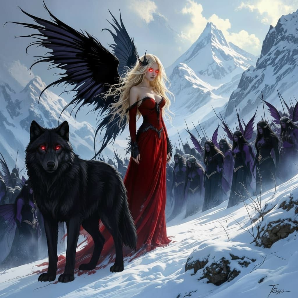 Evil Fairy Army on Snowy Mountainside