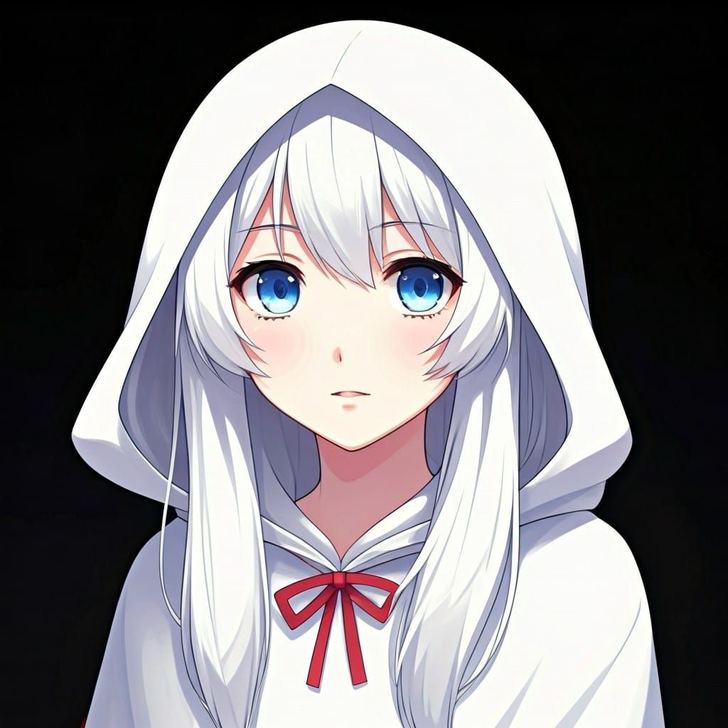 Little White Riding Hood in Anime Style