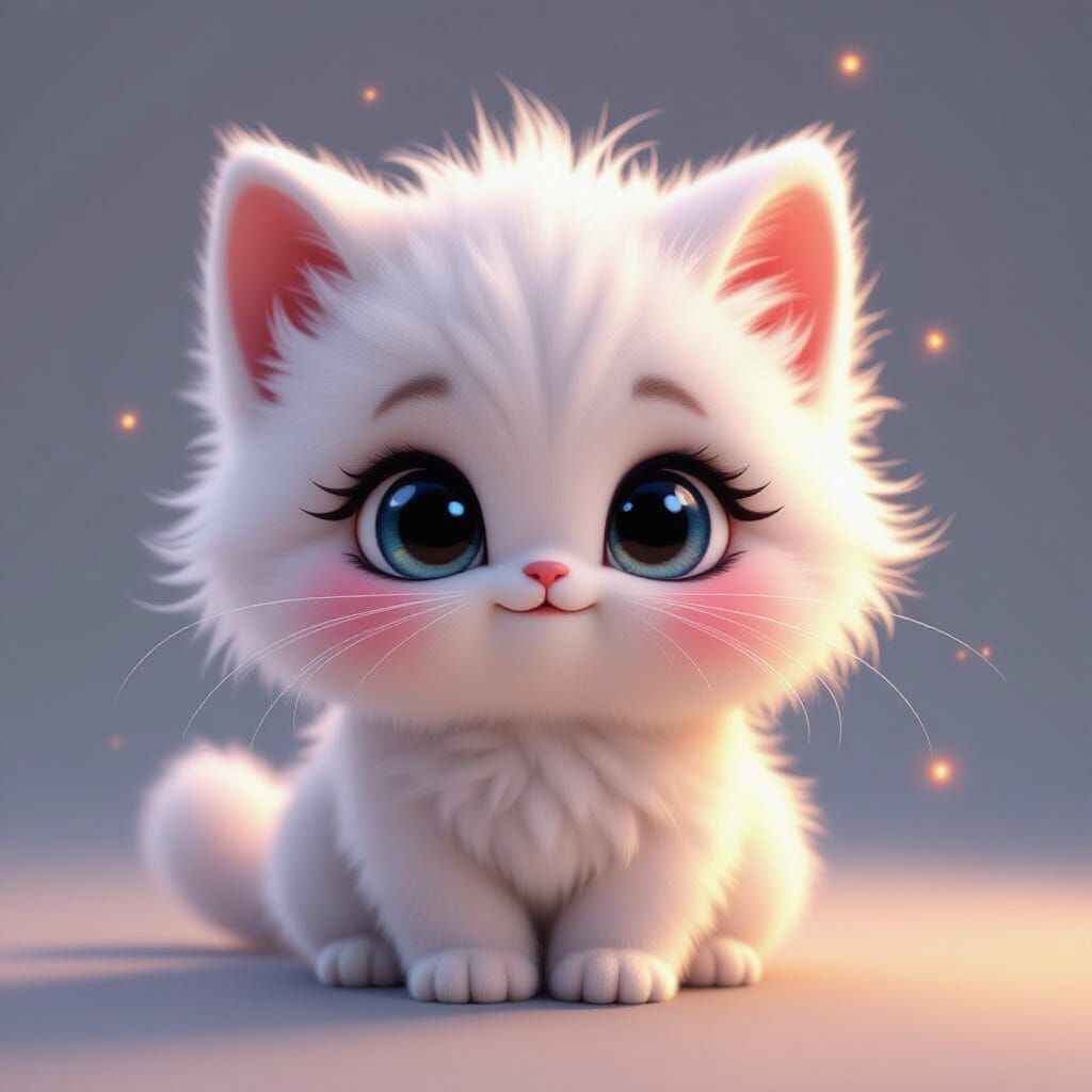 Adorable CGI Creature with Big Expressive Eyes