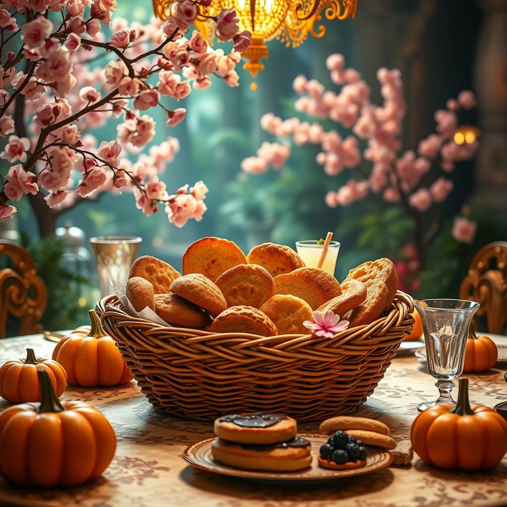 Surreal Cinderella Banquet with Golden-Lit French Feast and ...