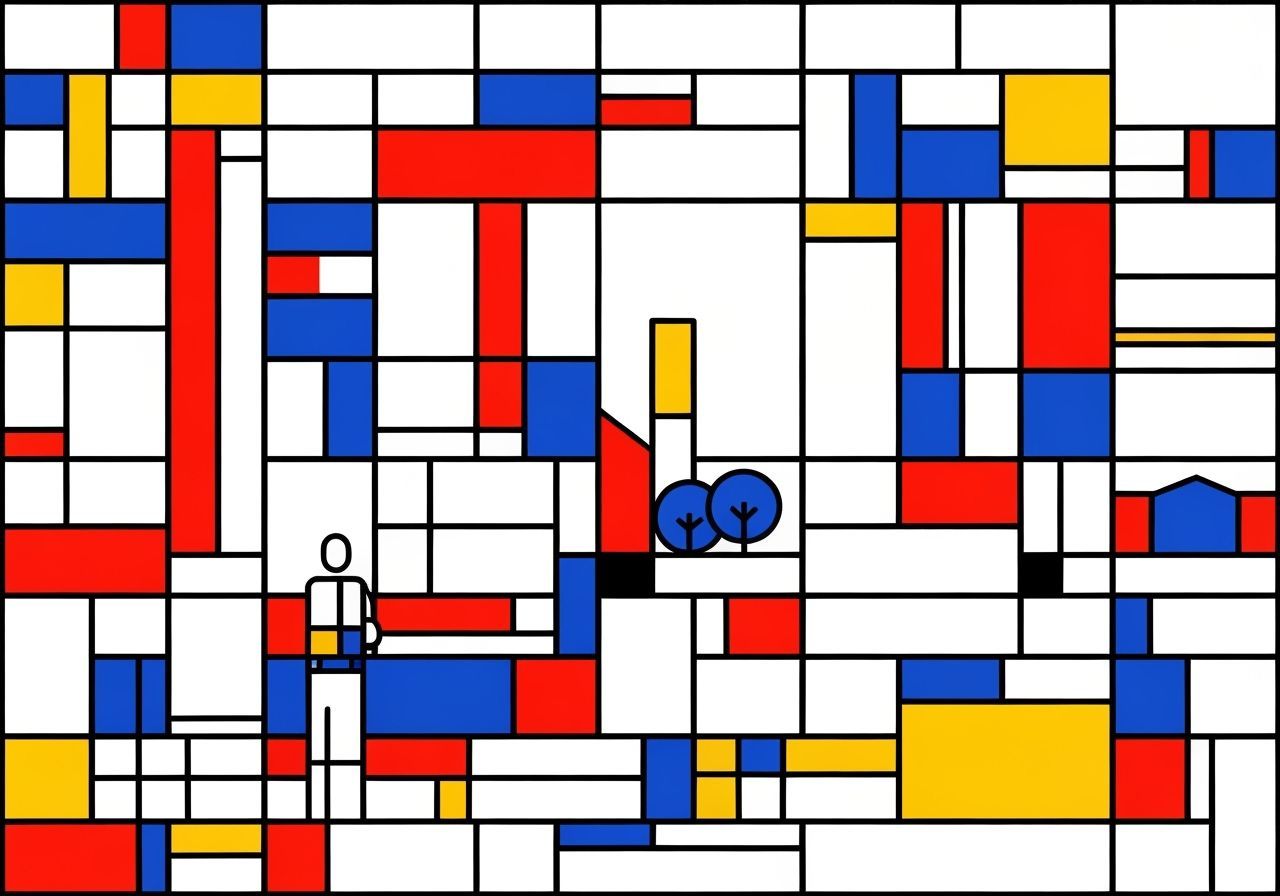Android Vision Through De Stijl Geometric Abstraction