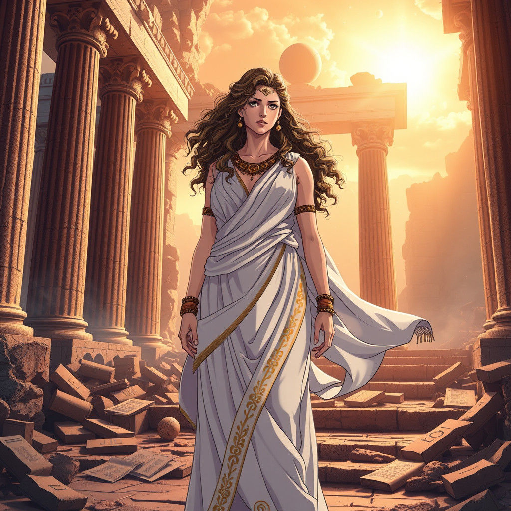 Hypatia of Alexandria in Anime Style