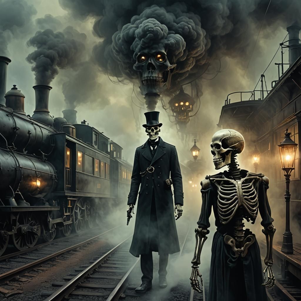 Ghostly Conductor on a Mystical Train