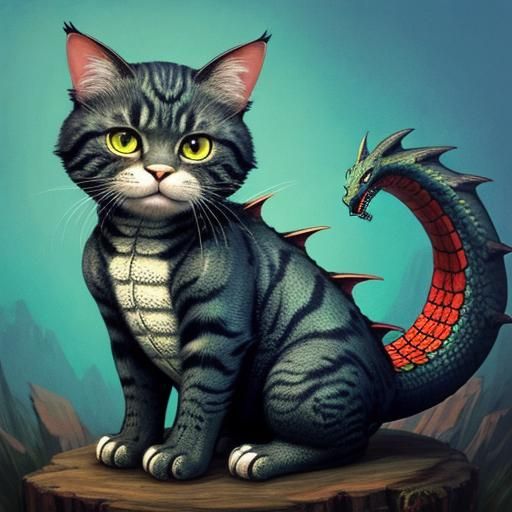 Dragon Cat Generated by AI