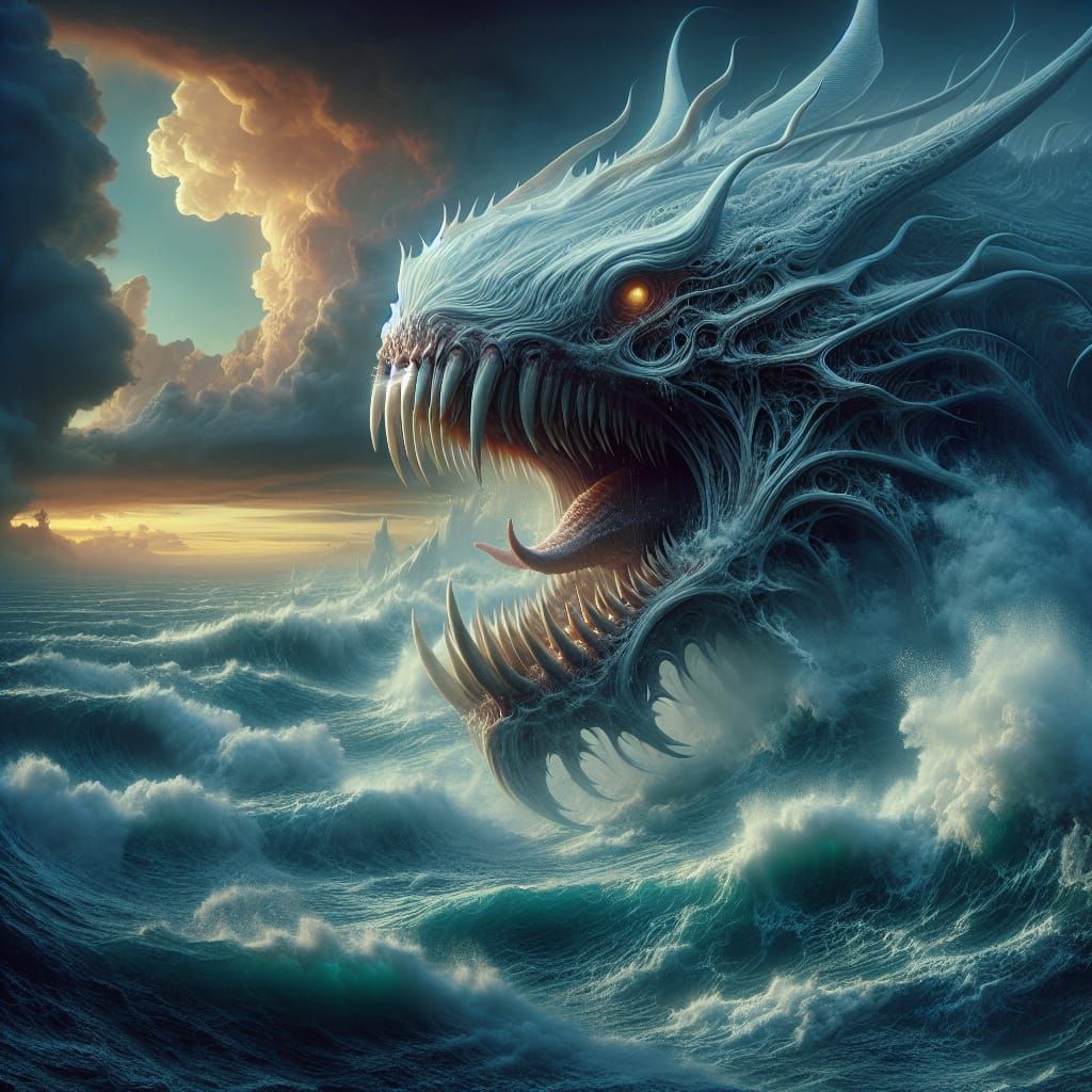 Demonic White Whale Wreaks Havoc at Dawn