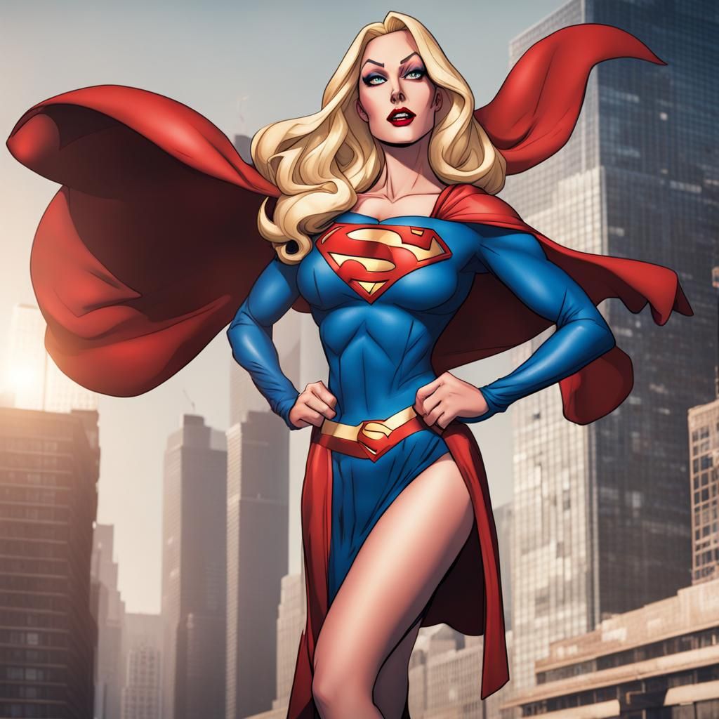 Jessica Rabbit as Supergirl in Full Body Image
