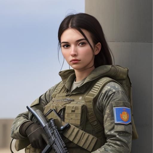 UN Peacekeeper: Female Soldier Portrait