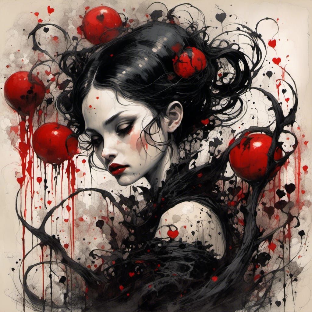 Snow White Vampire: A Macabre Digital Masterpiece