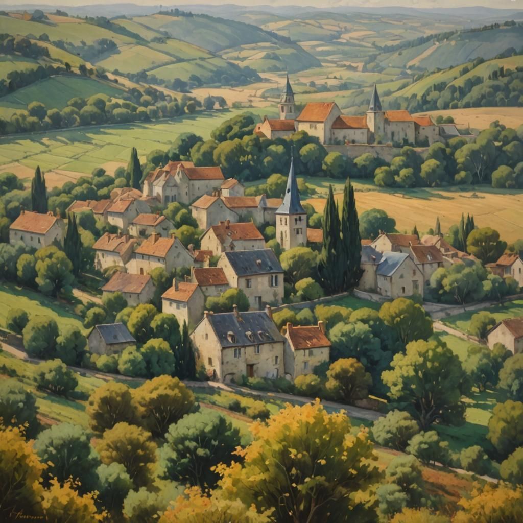 French Countryside Oil Painting by Gurney