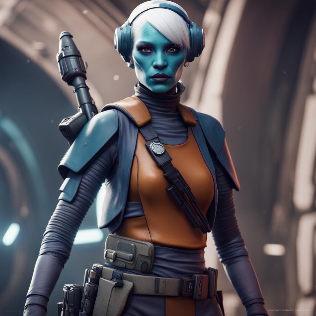 Twi'lek Soldier in Stormtrooper Armor, Detailed Matte Painti...