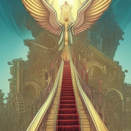 Angelic Stairs to Heaven in Comic Book Art
