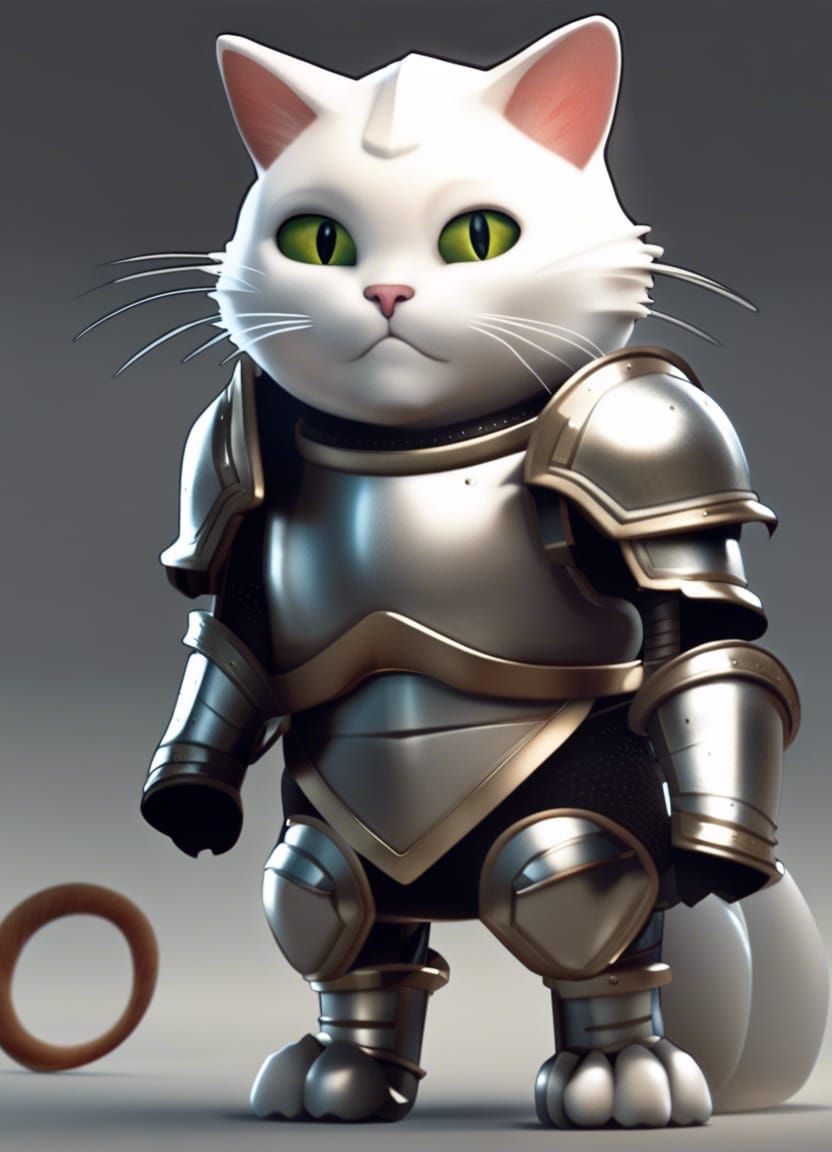 Animated Cat in armor