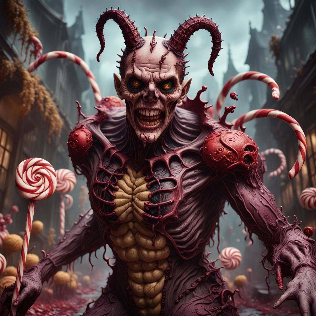 Demonic Candyman: Detailed Matte Painting in Deep Color